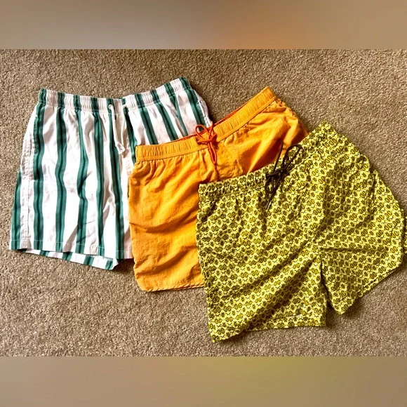 Set of Three Zara Men's Swim trunks sz M - Picture 1 of 11